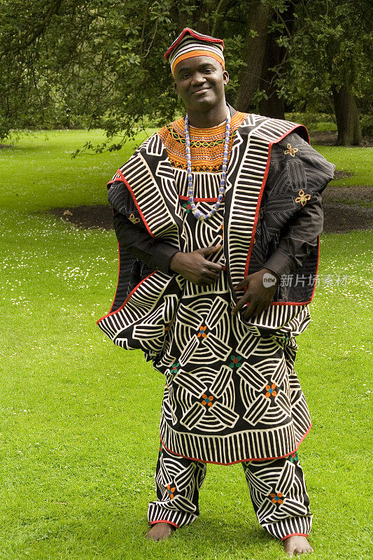 Cameroonian man in tribal clothing